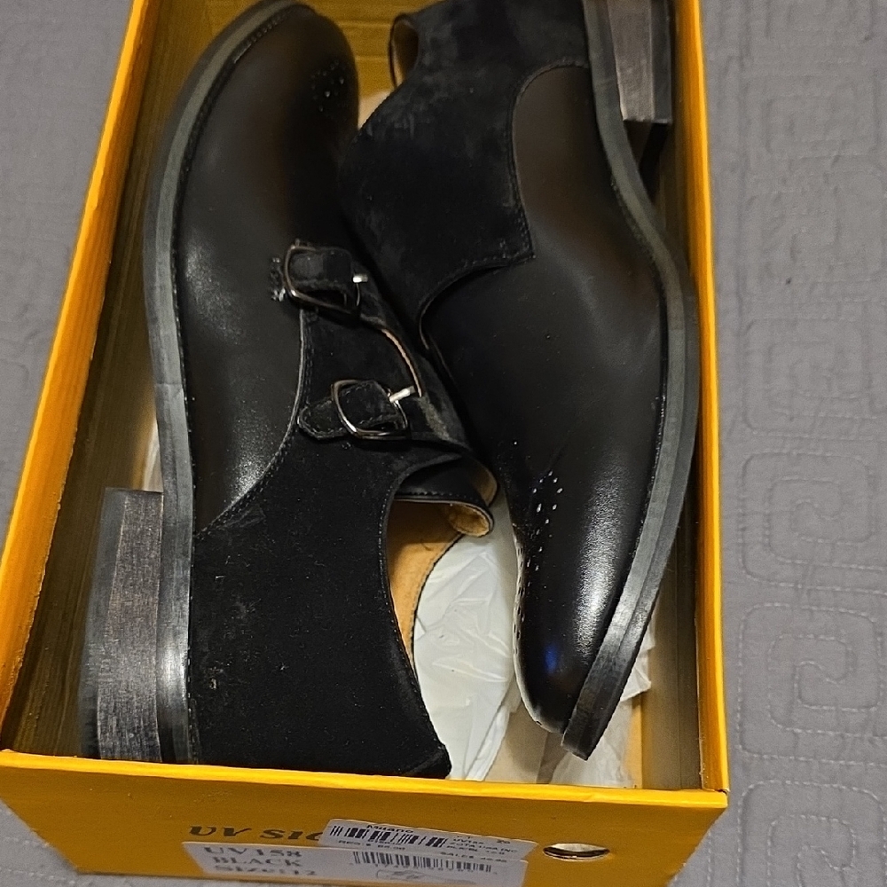Signature Black Double Monk Strap Oxfords